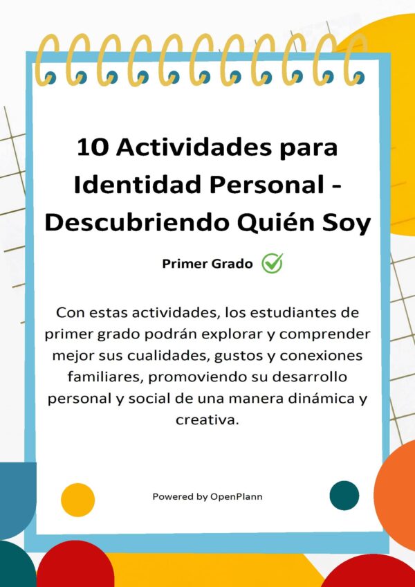 10 Actividades para Identidad Personal - Descubriendo Quién Soy