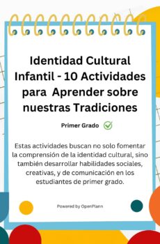 Identidad Cultural Infantil - 10 Actividades para Aprender sobre nuestras Tradiciones