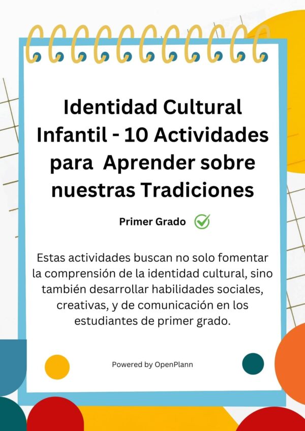 Identidad Cultural Infantil - 10 Actividades para Aprender sobre nuestras Tradiciones